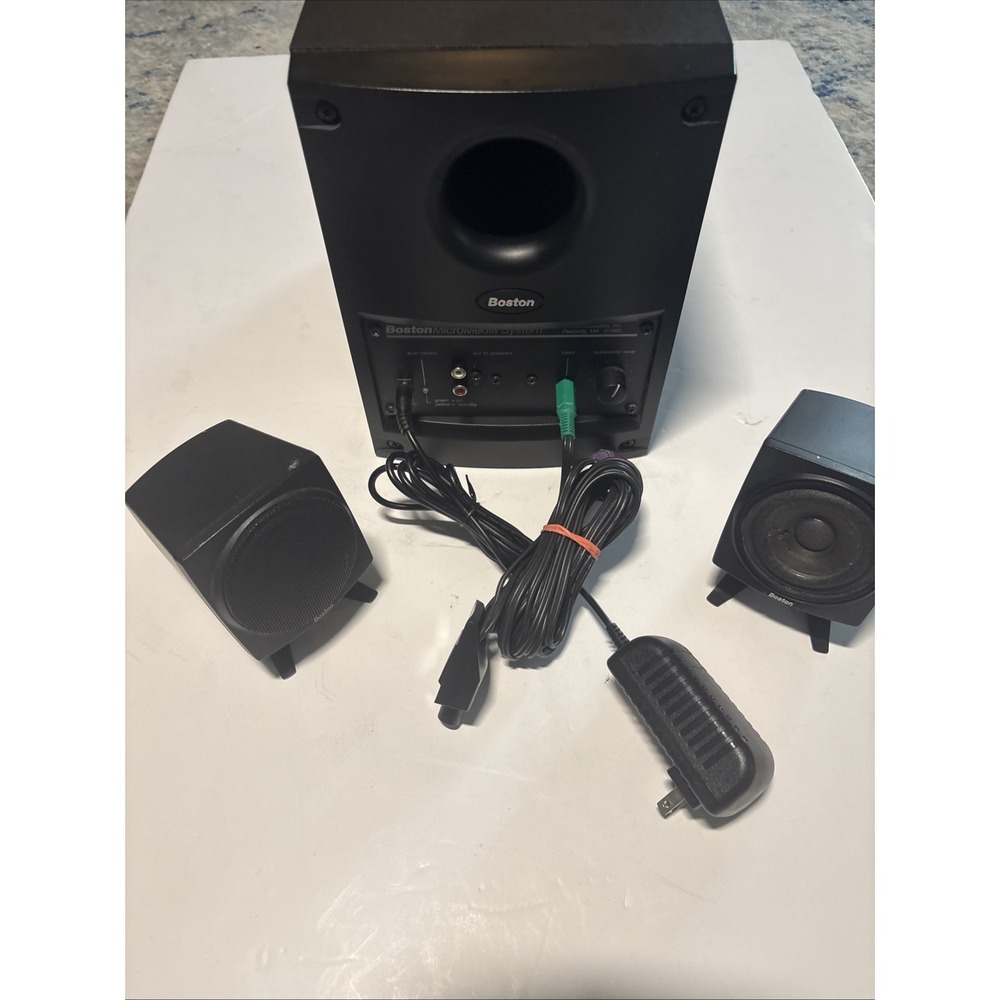 Boston Acoustics BA745 Computer Speaker System Subwoofer Turns On Parts Only